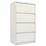Alera 4-Drawer Mobile Lateral File Cabinet, Letter/Legal Size, Lockable, 53.25"H x 30"W x 19.25"D, Light Gray (ALELF3054LG)~#|#~m001571777_sc7