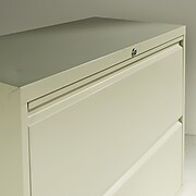 Two-Drawer Lateral File Cabinet, 36w x 19-1/4d x 29h, Light Gray