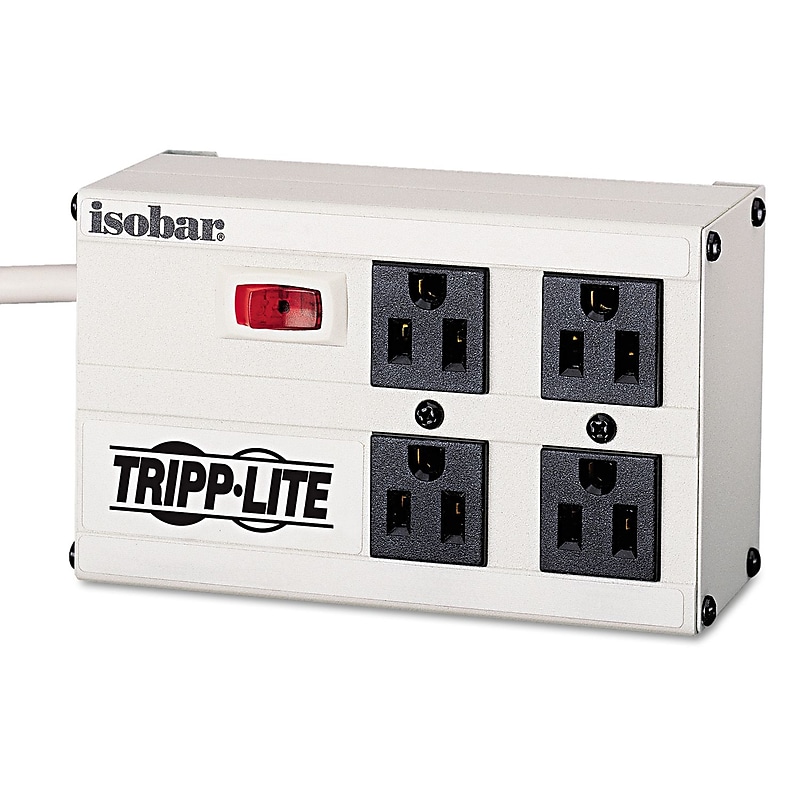 Tripp Lite 4 Outlet Surge Suppressor, 6' Cord, 3330 Joules (ISOBAR4) image 1