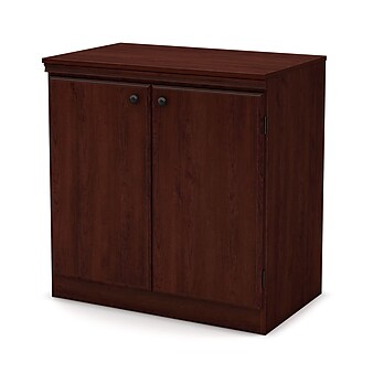 South Shore Morgan 32" Laminate Storage Cabinet with 2 Shelves, Royal Cherry (7246722)