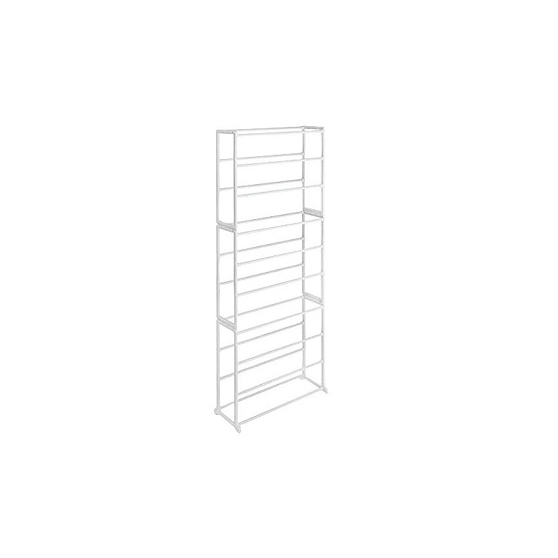 Whitmor 30 Pairs Capacity Shoe Tower Rack, White (67803048WHT) image 1