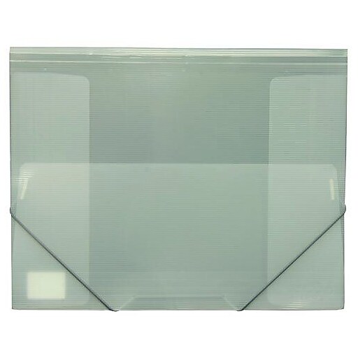 JAM Paper® Plastic Portfolio, Letter Booklet, 9 1/2 x 12 3/8, Clear