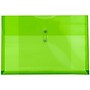 JAM Paper® Plastic Envelopes with Button and String Tie Closure, Legal Booklet, 9.75 x 14.5, Lime Green, 12/Pack (219B1LIGR)~#|#~m001611149_sc7