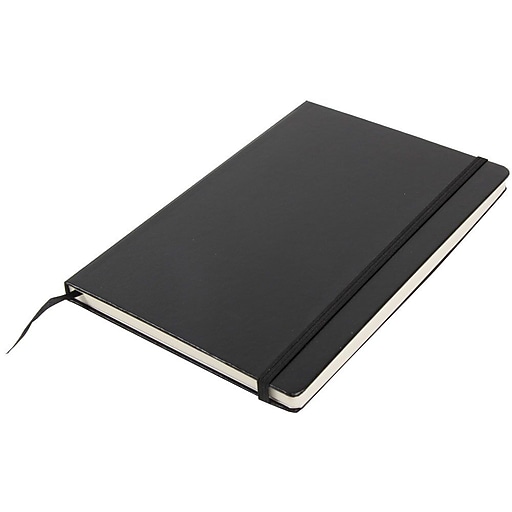 JAM Paper® Hardcover Lined Notebook with Elastic Closure, Large, 5 7/8