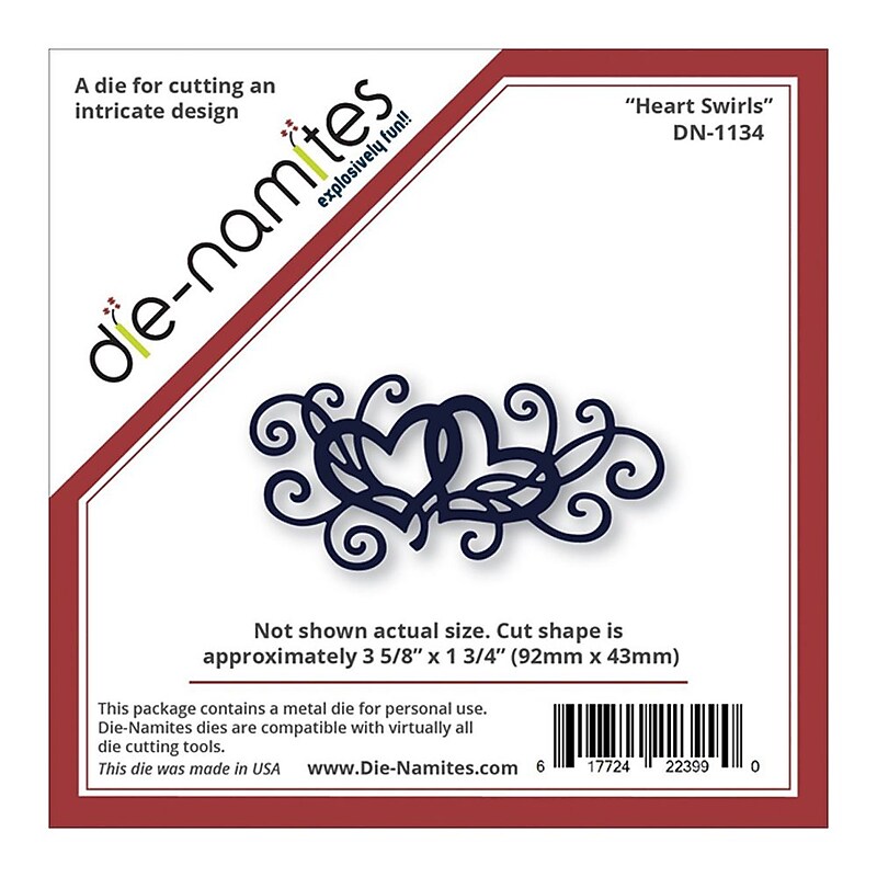 Die-Namites Heart Dies, 3.5" x 1.75", Multicolored (DN1134) image 1