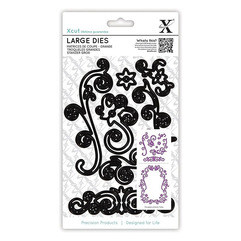 Docrafts Xcut Large Decorative Dies, Floral Flourises image 1