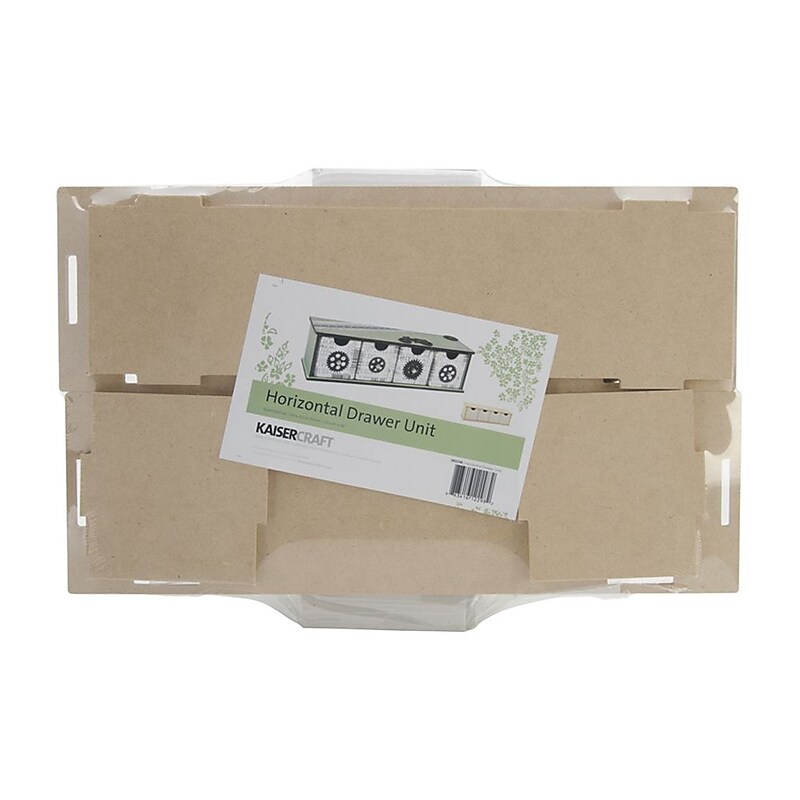 Kaisercraft Beyond The Page MDF Horizontal 4 Drawer Unit, 15 1/2" x 4 1/2" x 4 1/4" image 1