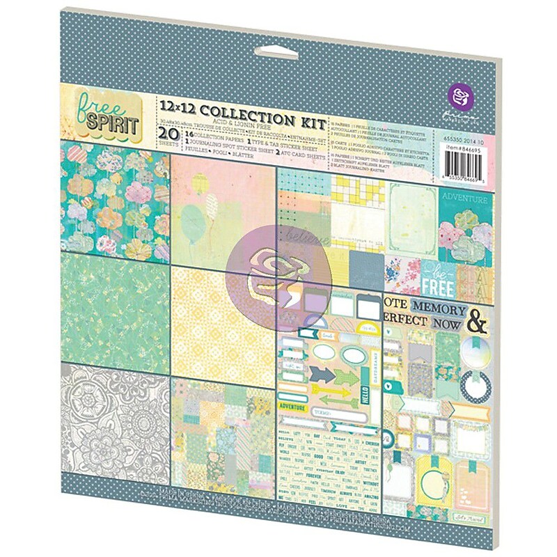 Prima Marketing Free Spirit Scrapbooking Kit, Multicolored (846695) image 1
