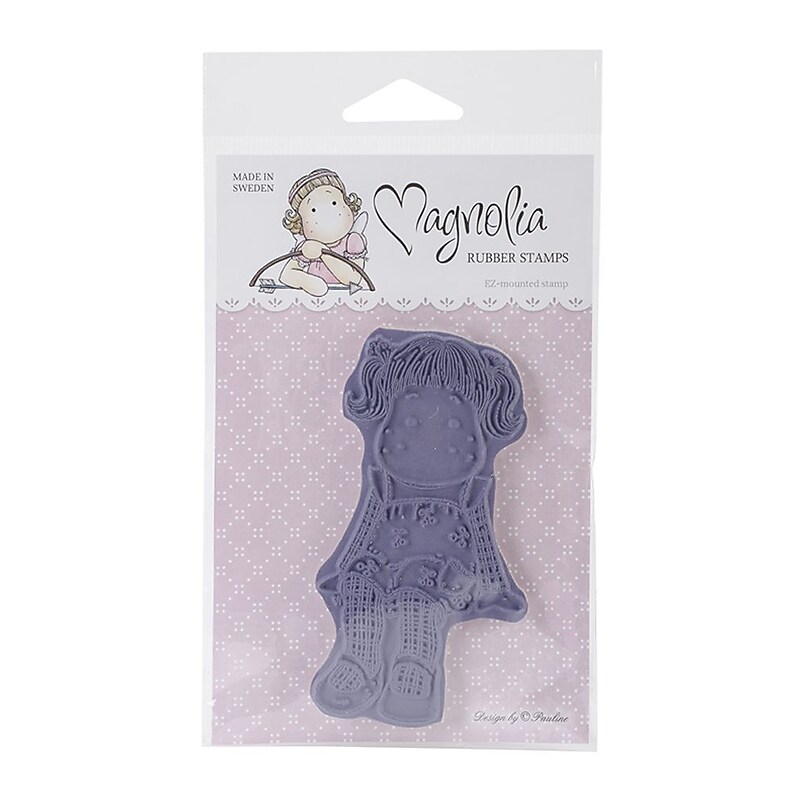 Magnolia So Heavenly Tilda In Cherry Dress Rubber Cling Stamp, 3 3/4" x 6 1/2", Purple (729002-1) image 1