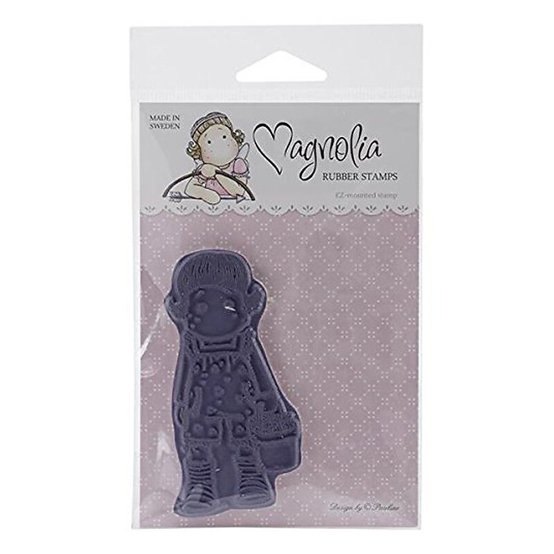 Magnolia Lazy Summer Days Tilda With Strawberries Rubber Cling Stamp, 6 1/2" x 3 1/2", Purple (710035-1) image 1
