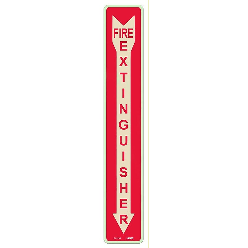 Fire, Fire Extinguisher, 24X4, Adhesive Vinylglow image 1