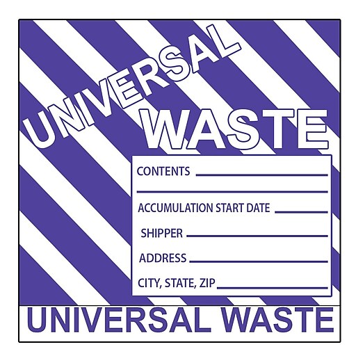 Hazard Labels, Hazardous Materials Shipping, Universal Waste Stripes