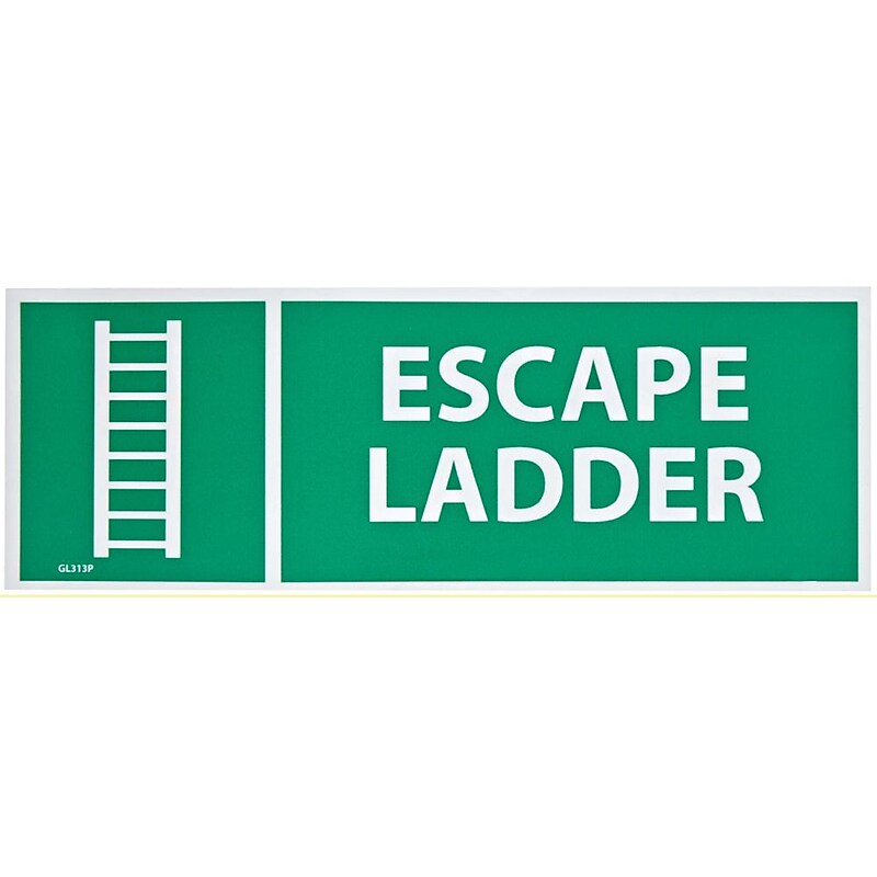 Escape Ladder, 5" x 14", Adhesive Glow image 1