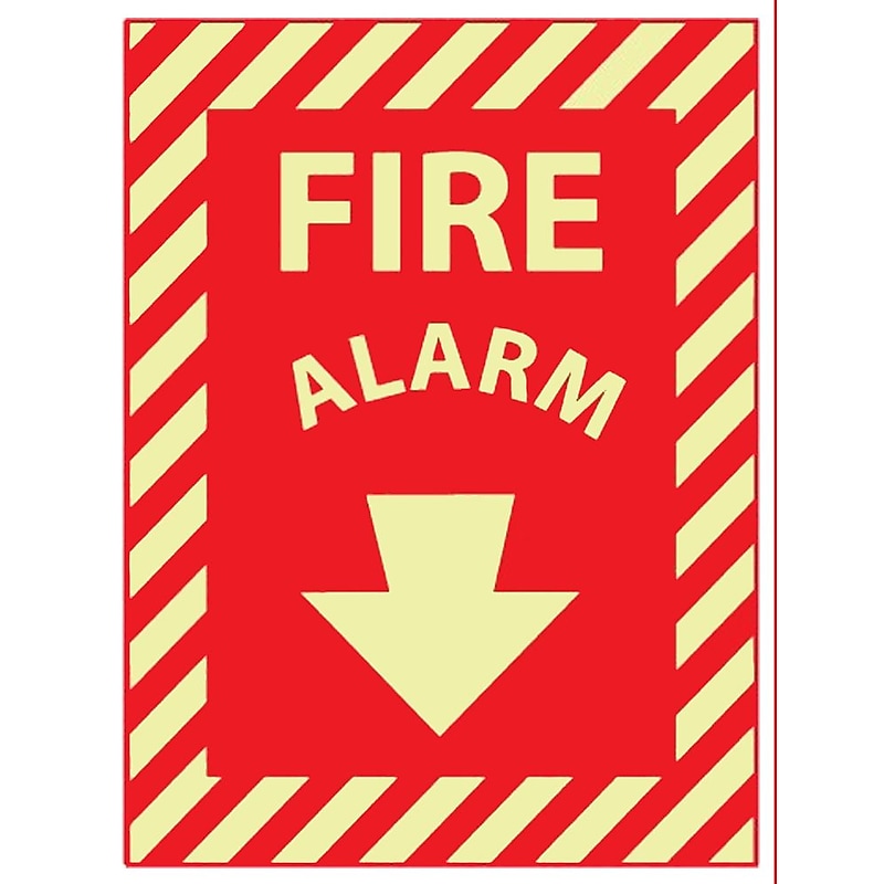 Fire Alarm, 12X9, Adhesive Glow image 1