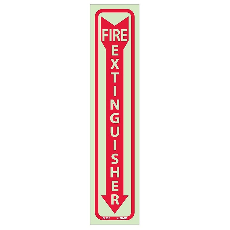 Fire Extinguisher, 18X4, Adhesive Glow image 1