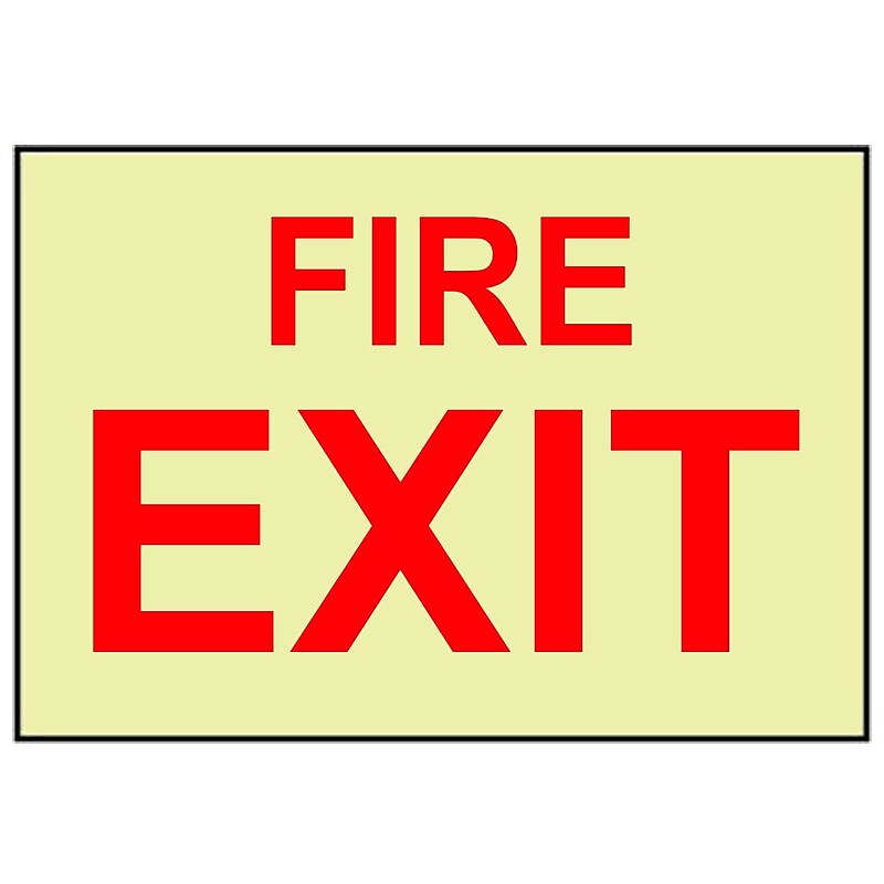 Fire, Fire Exit, 10X14, Adhesive Vinylglow image 1