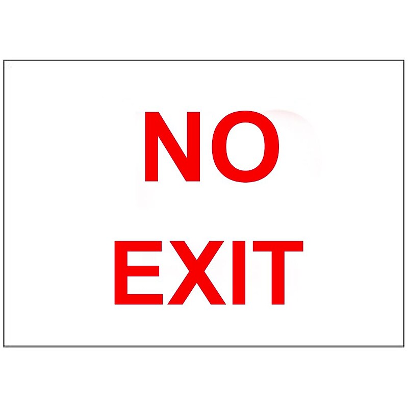 No Exit, 7X10, .040 Aluminum image 1