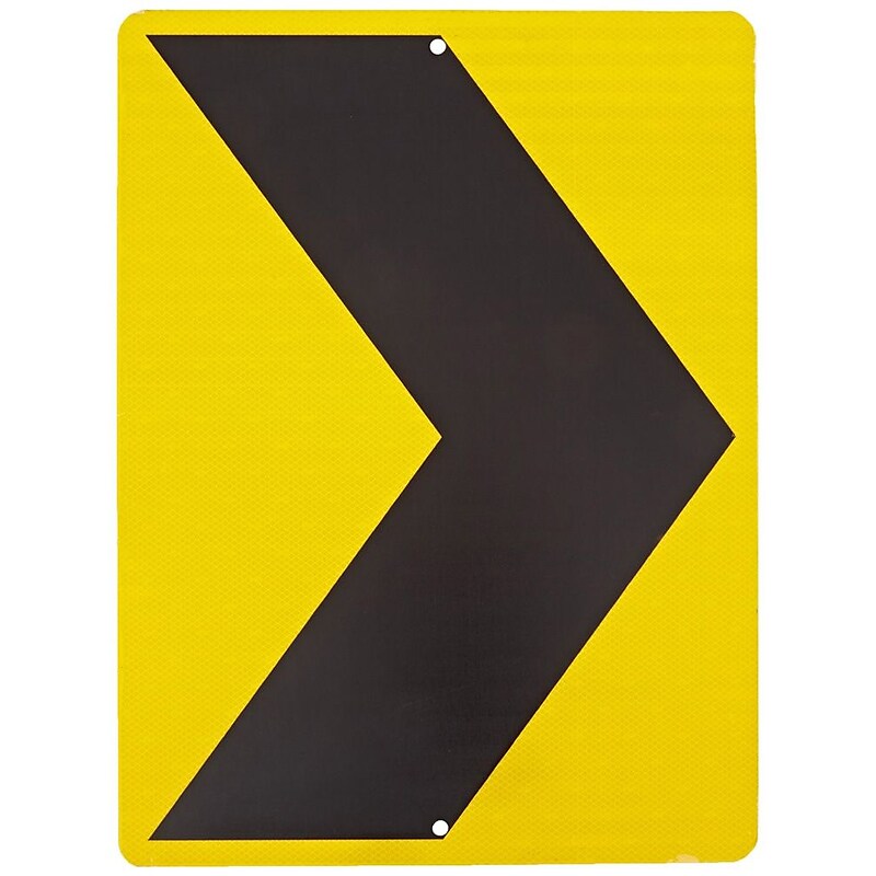 National Marker Reflective Warning Traffic Control Sign, 24" x 18", Aluminum (TM162J) image 1