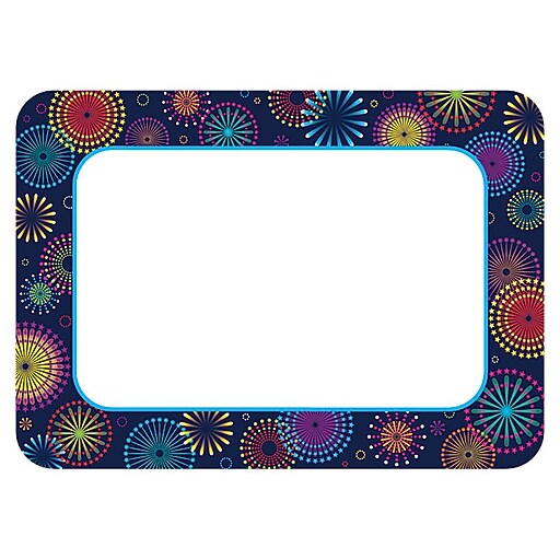 Teacher Created Resources All Grade Name Tags/Label, Fireworks at Staples