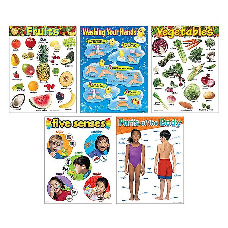 Trend Enterprises® Healthy Living Learning Charts Combo Pack, Grade PreK - 2nd image 1