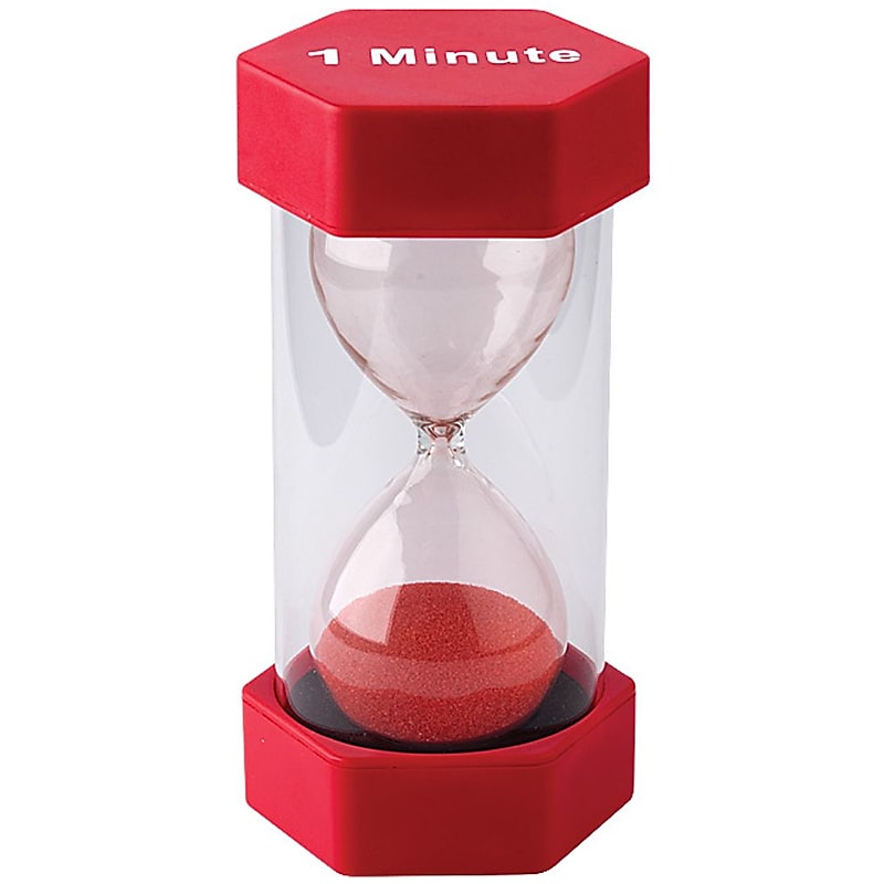 Teacher Created Resources 1 Minute Large Sand Timer, Red (TCR20657) image 1