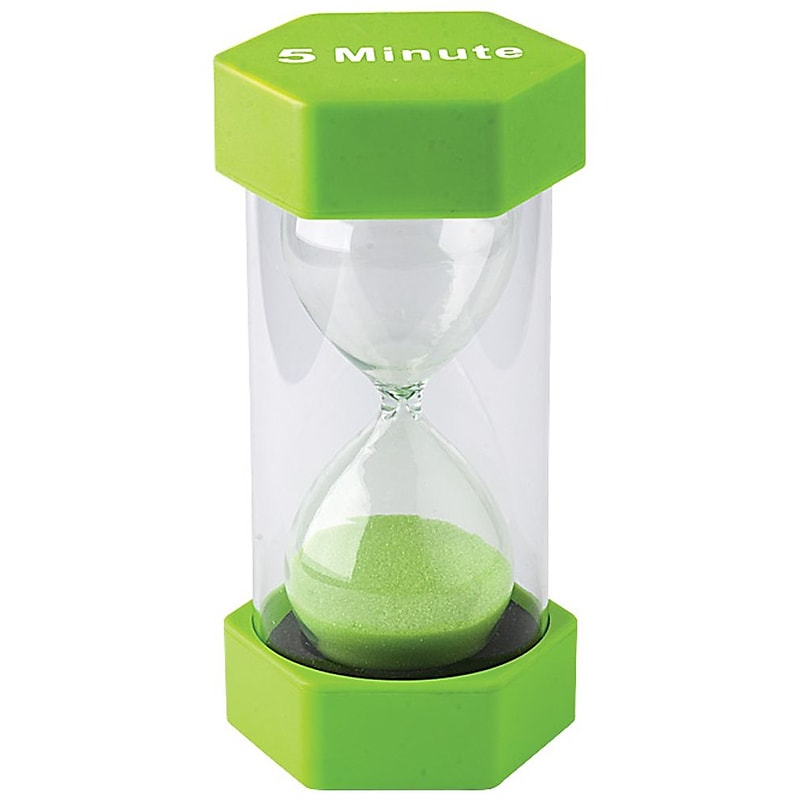 Teacher Created Resources 5 Minute Sand Timer, Lime Green (TCR20660) image 1
