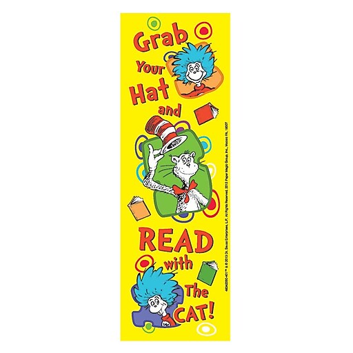 Shop Staples for Eureka® Dr. Seuss™ Grab Your Hat Bookmark, Grade PreK