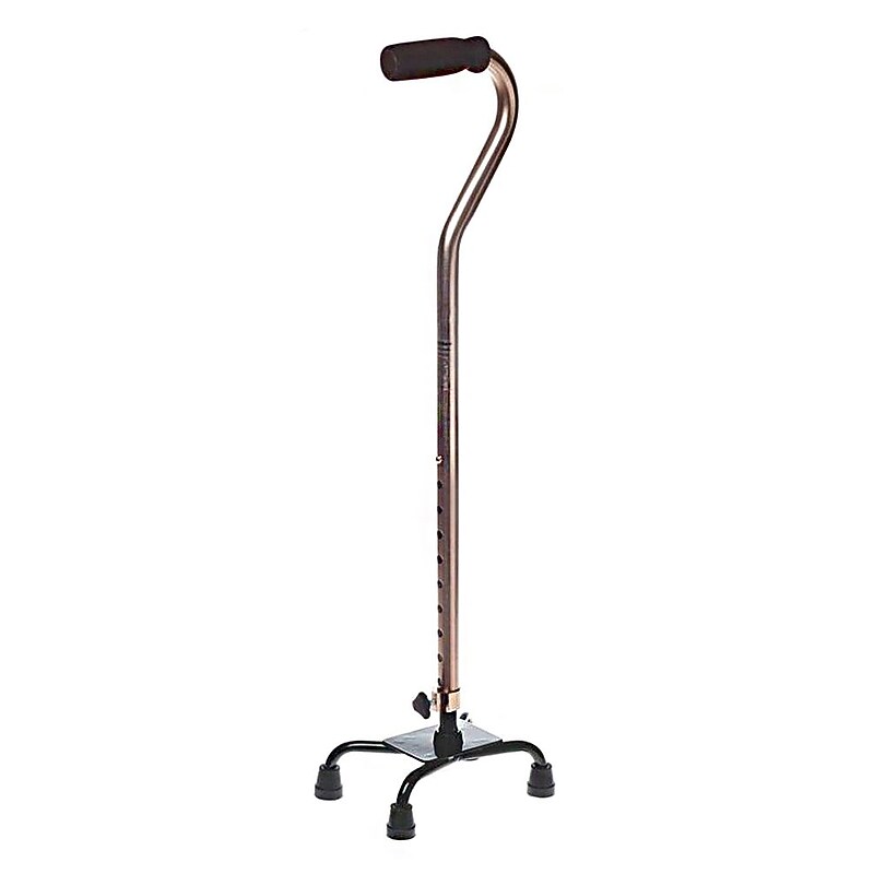 Medline Small Base Aluminum Quad Canes, Bronze (MDS86222BRZH) image 1