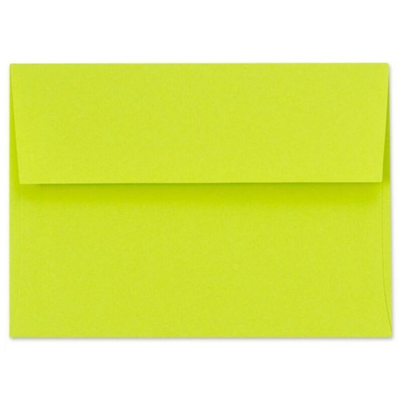 LUX A1 Invitation Envelopes (3 5/8 x 5 1/8) 250/Box, Wasabi (FE4865-22-250) image 1