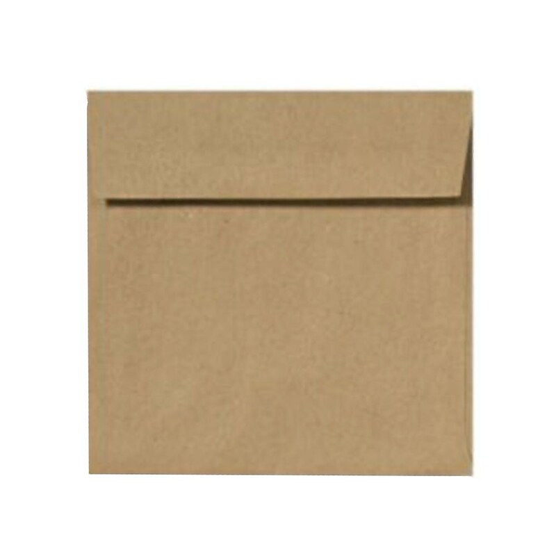 LUX 5 1/2 x 5 1/2 Square Envelopes, 500/Box, Grocery Bag (8515-GB-500) image 1
