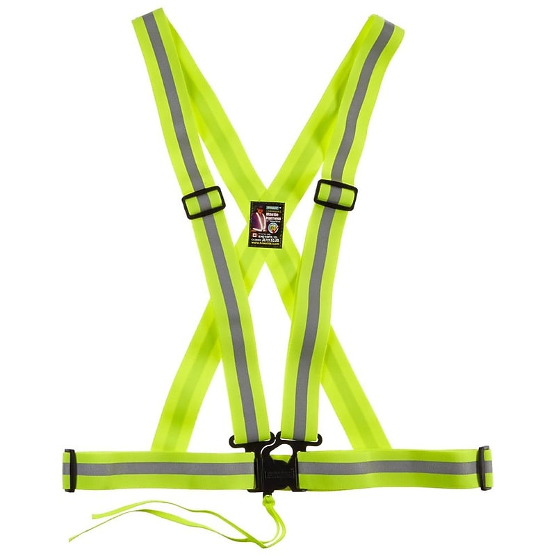 Mutual Industries Reflective Elastic Harness/Suspender, Lime, One Size image 1