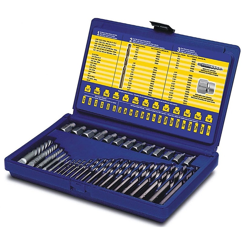 Irwin Hanson Screw Extractor/Drill Bit Set, 36 Piece (585-11135) image 1