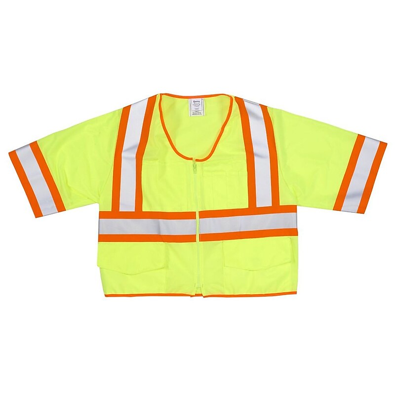 Mutual Industries High Visibility Sleeveless Safety Vest, ANSI Class R3, Lime, 4XL (16392-7) image 1