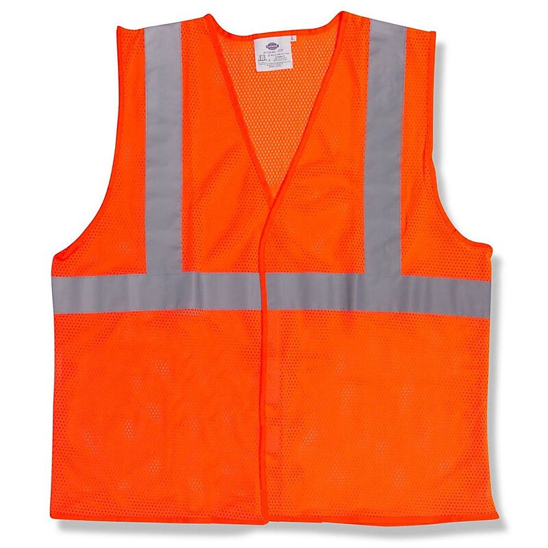 Mutual Industries MiViz High Visibility Sleeveless Safety Vest, ANSI Class R2, Orange, 3XL (16372-6 3X) image 1