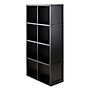 Winsome 20053 4 x 2 Cube Shelf with Wainscoting Panel, Black~#|#~m001640360_sc7
