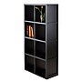 Winsome 20053 4 x 2 Cube Shelf with Wainscoting Panel, Black~#|#~m001640361_sc7