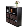 Winsome 40" x 38" Cube Storage Shelf with Bins, Black (20642)~#|#~m001640391_sc7