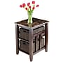Winsome Zoey 16.54"W x 20.08"D Wooden Side Table, Walnut (76320)~#|#~m001640404_sc7