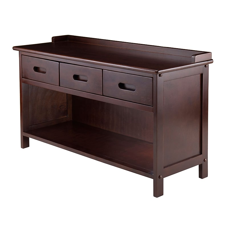 Winsome 94038 Solid Wooden 3-Drawer Storage Bench image 1