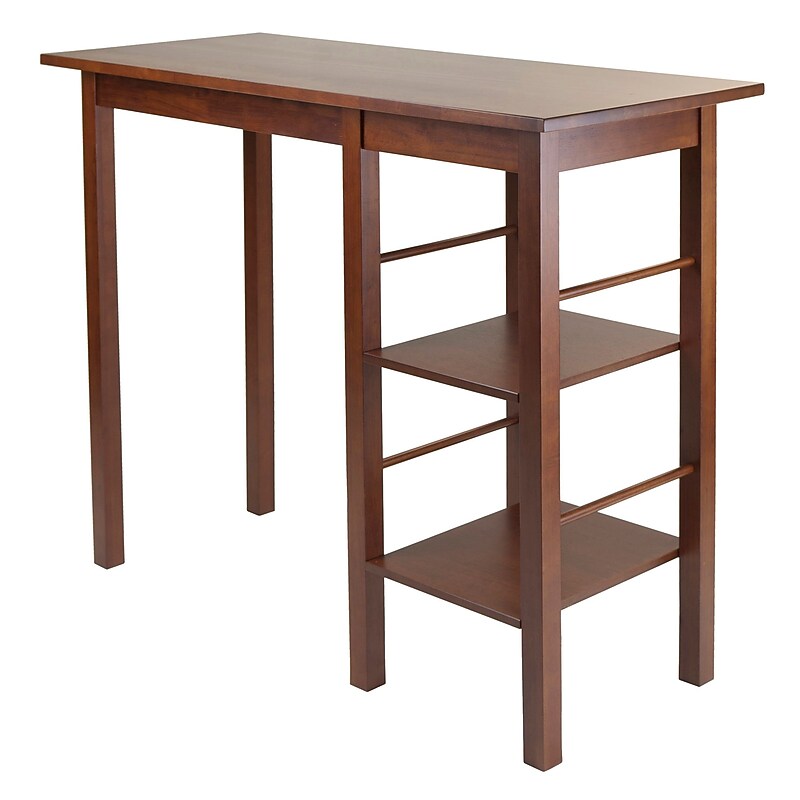 Winsome 94144 Wooden Egan Breakfast Table 2 Side Shelves image 1