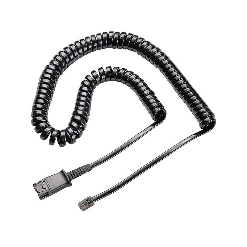 Poly U10P-S Quick Disconnect to Modular Cord Adapter Cable, Black (784S0AA) image 1