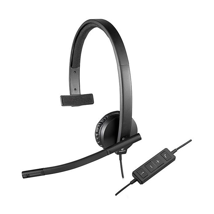 Logitech H570e Mono USB Headset, Wired (98000570) | Staples