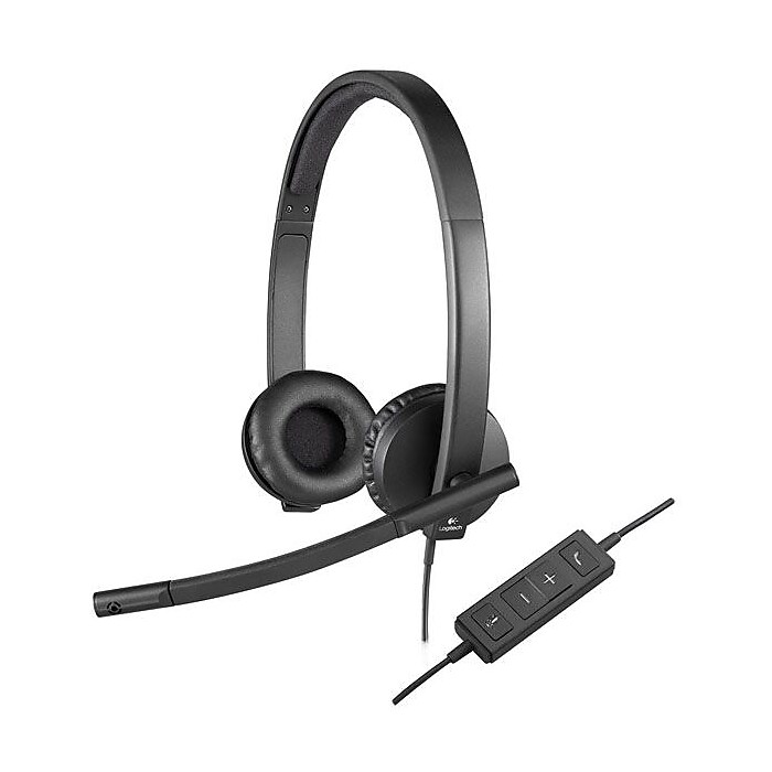 Logitech H570e Binaural USB Headset Wired 981000574 Staples