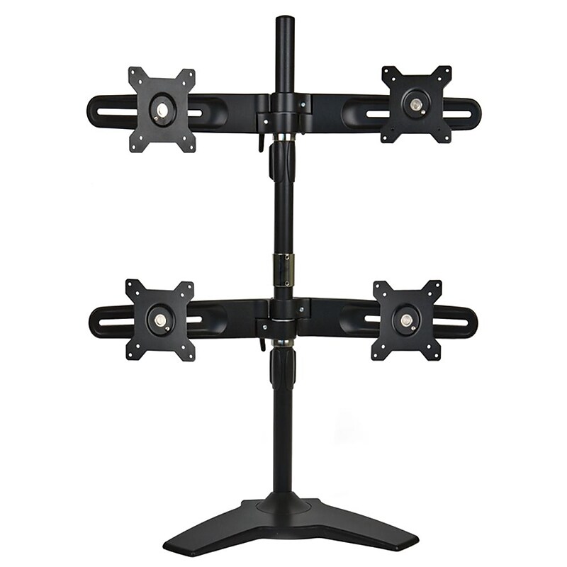 Planar Quad Monitor Stand Adjustable, Up to 24", Black (997-5602-00) image 1