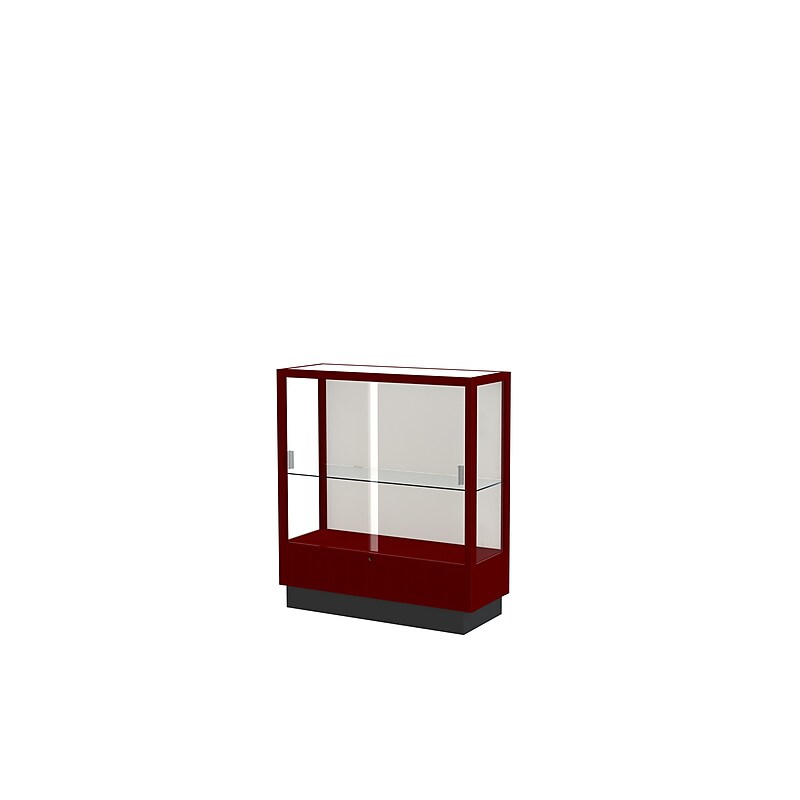 Ghent 40" x 36" Wood Display Case, Cordovan image 1