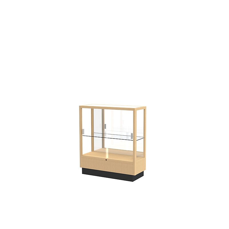 Ghent 40" x 36" Wood Display Case, Maple image 1