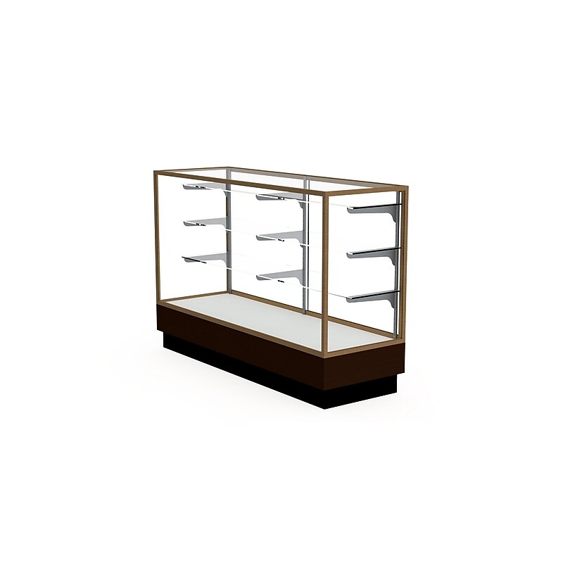 Ghent 60" x 40" Metal & Glass Display Case, Gold image 1