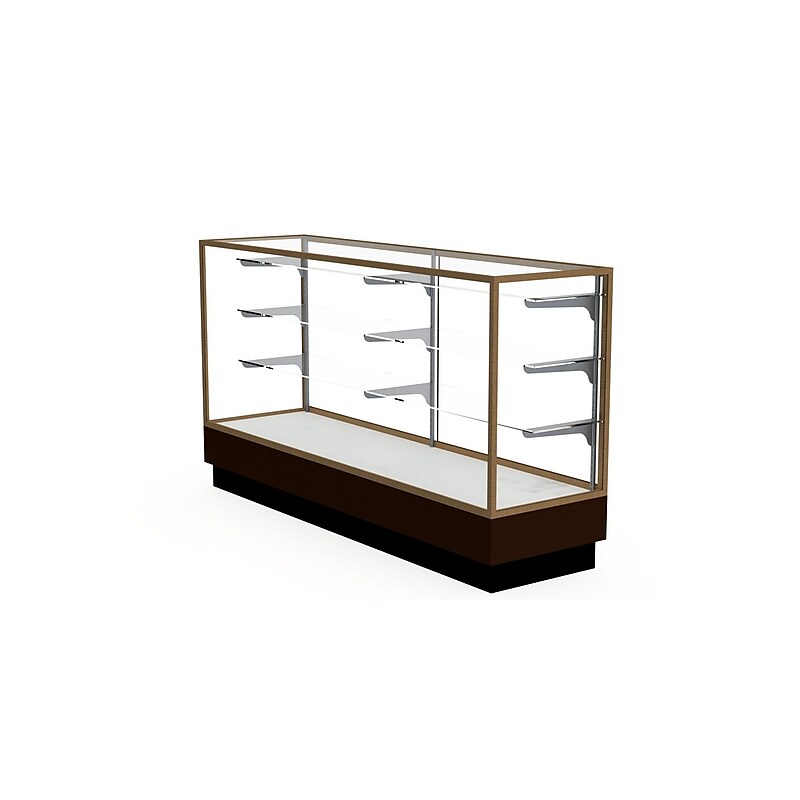 Ghent 40" x 72" Metal & Glass Display Case, Gold image 1