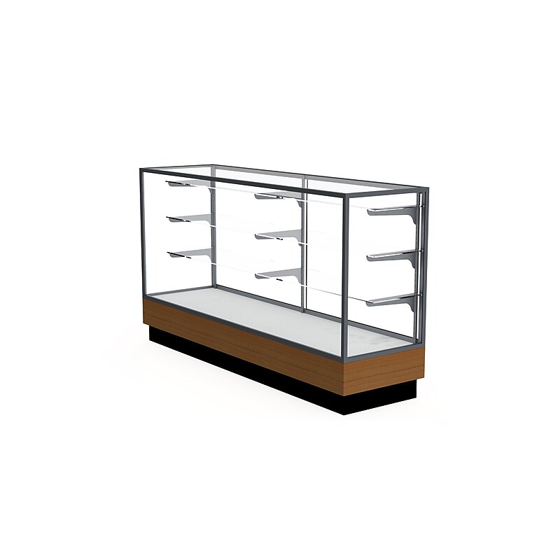 Ghent 40" x 72" Metal & Glass Display Case, Satin image 1