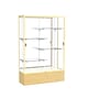 Ghent 72" x 48" Glass & Aluminum Display Case, Light Oak & Gold~#|#~m001686557_sc7